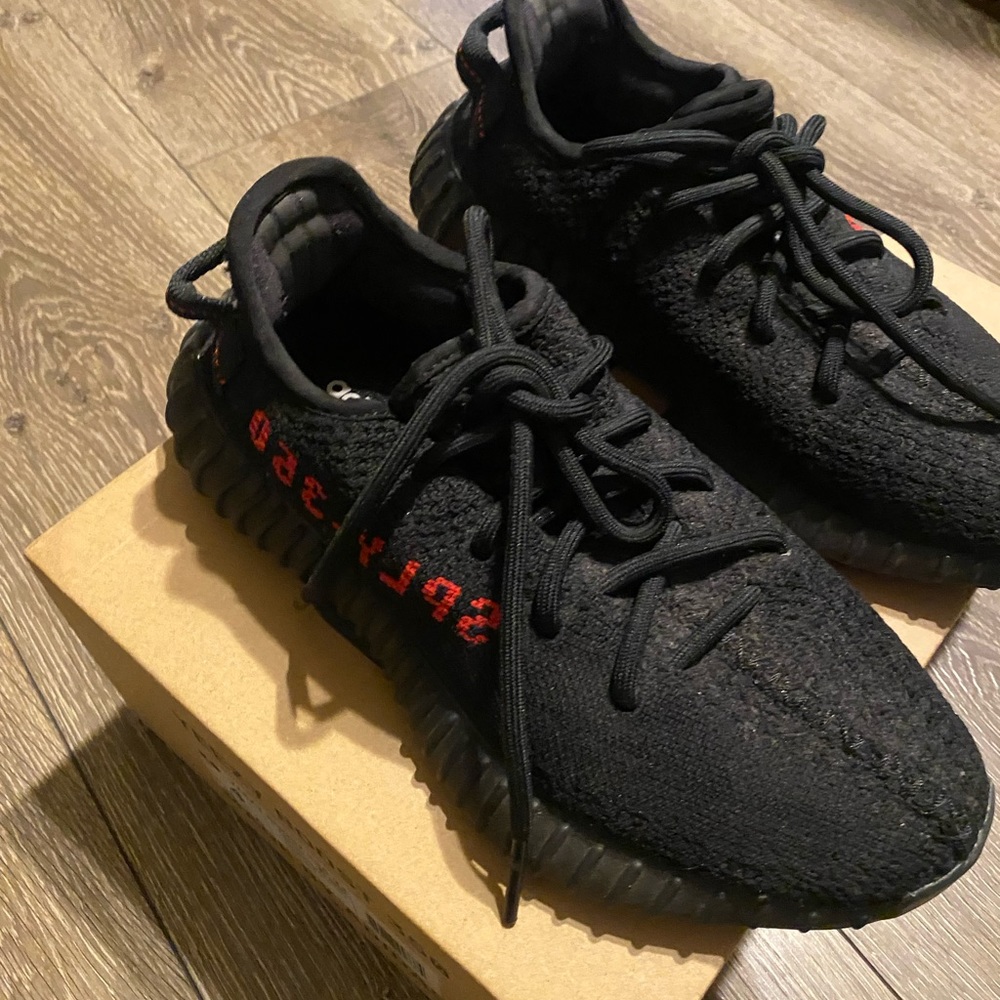 Adidas Yeezy Boost 350v2 black and red
